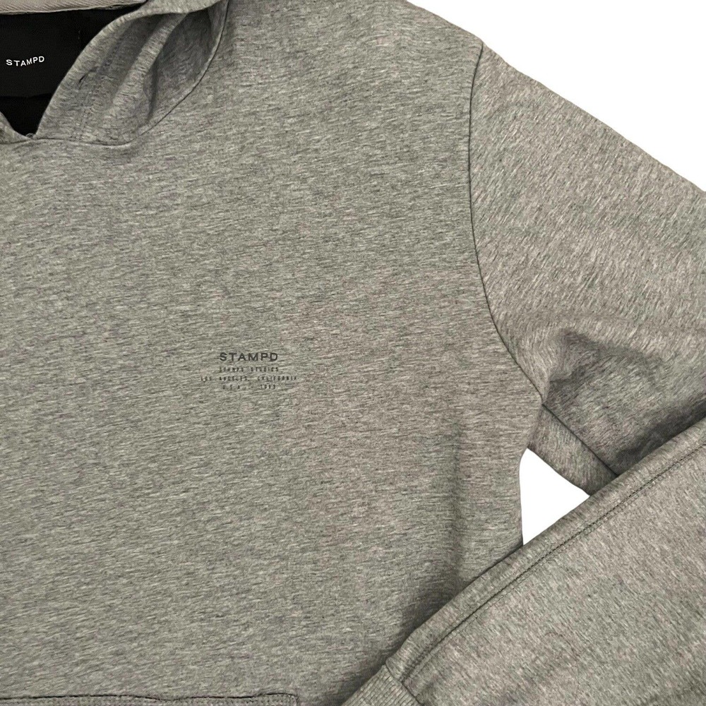 Stampd Women's Unisex Gray Pullover Hoodie with Scoop Hem & Thumb Holes - Large - Picture 4 of 15
